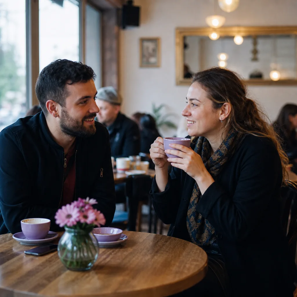 Glasgow single reviewing a dating profile safely on a phone